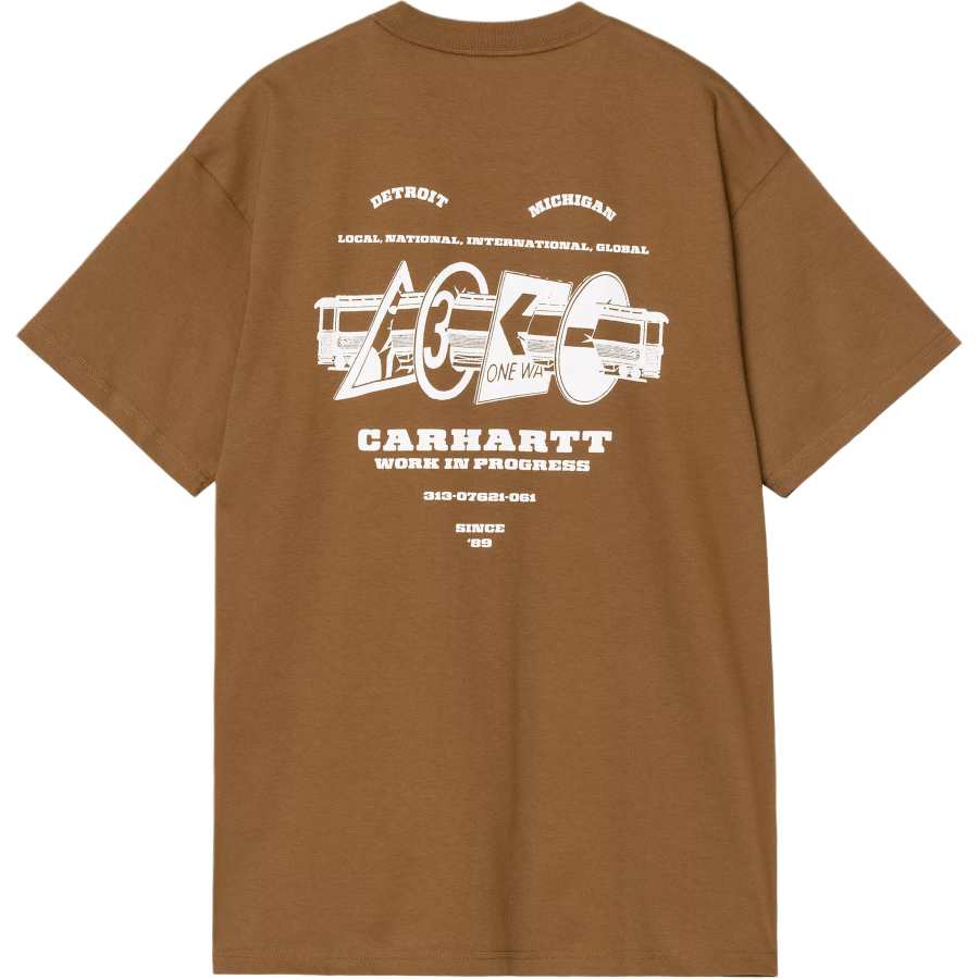 Carhartt WIP FW24 S/S Runaway T Shirt T Shirt Unisex Brown