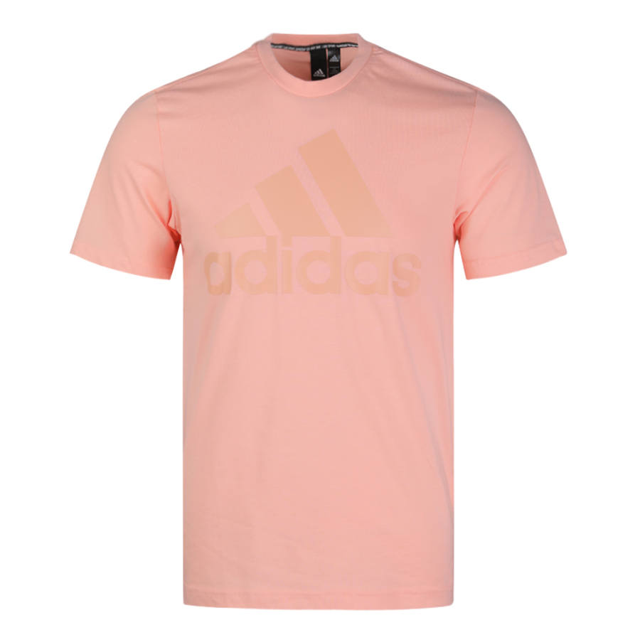 Adidas Adidas T Shirts Men's Pink Crew Neck Moderate Straight Fit