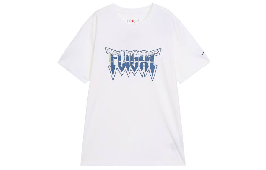 Jordan Jordan T Shirts Men's White Crew Neck Moderate Straight Fit