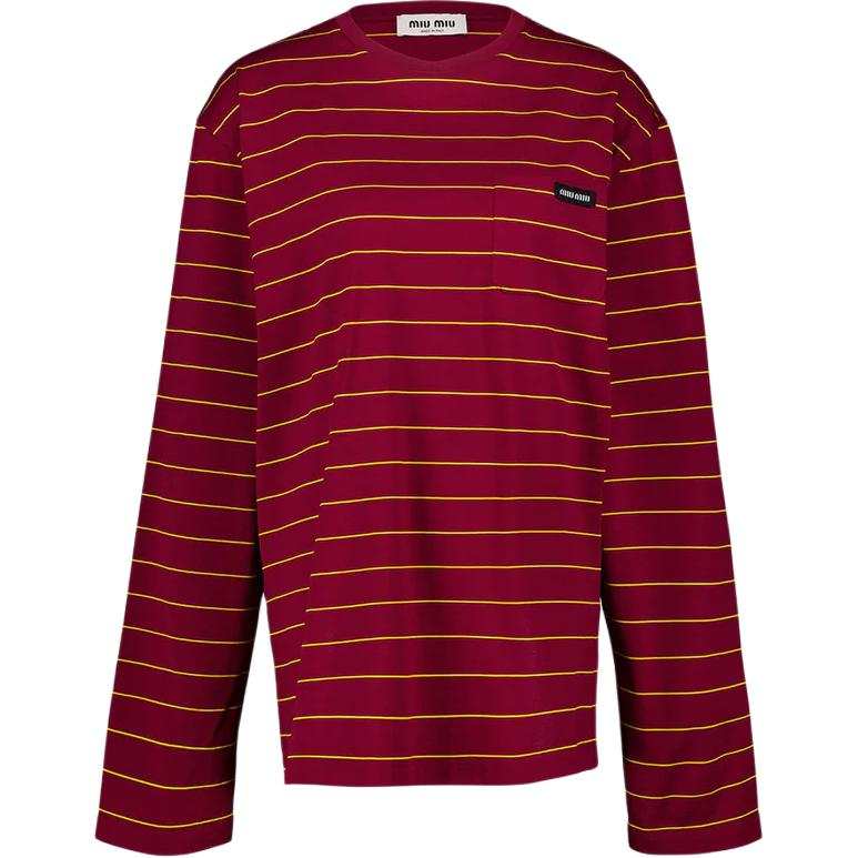 MIU MIU Long sleeved Cotton T shirt