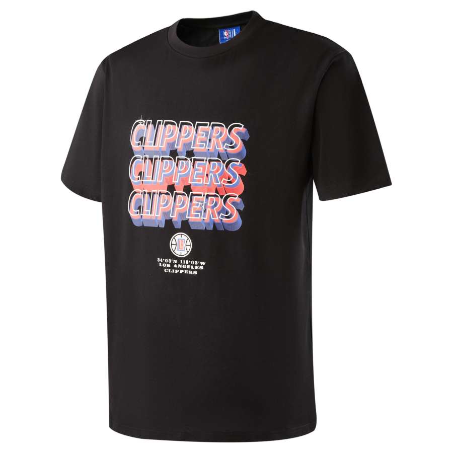 NBA Los Angeles Clippers T Shirts Unisex Black Crew Neck Moderate Straight Fit