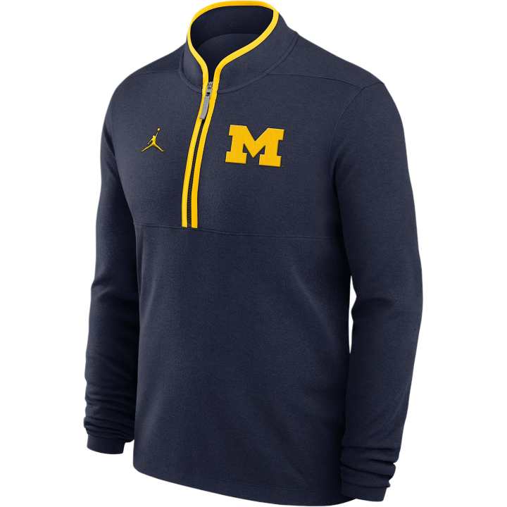 Jordan Jordan Michigan Wolverines Victory Men's Jordan Brand Dri FIT College 1/2 Zip Long Sleeve Top