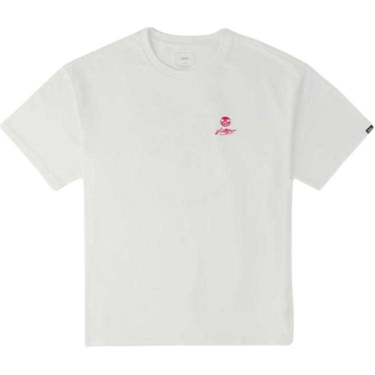 Vans Off WHE WALL T Shirts Unisex White Crew Neck Moderate Straight Fit