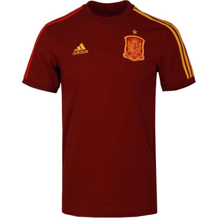 Adidas Adidas T Shirts Men's Red Crew Neck Moderate Straight Fit