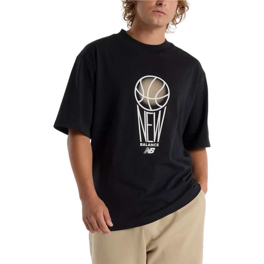 New Balance New Balance Hoops Graphic FW24 T Shirt Men's Black