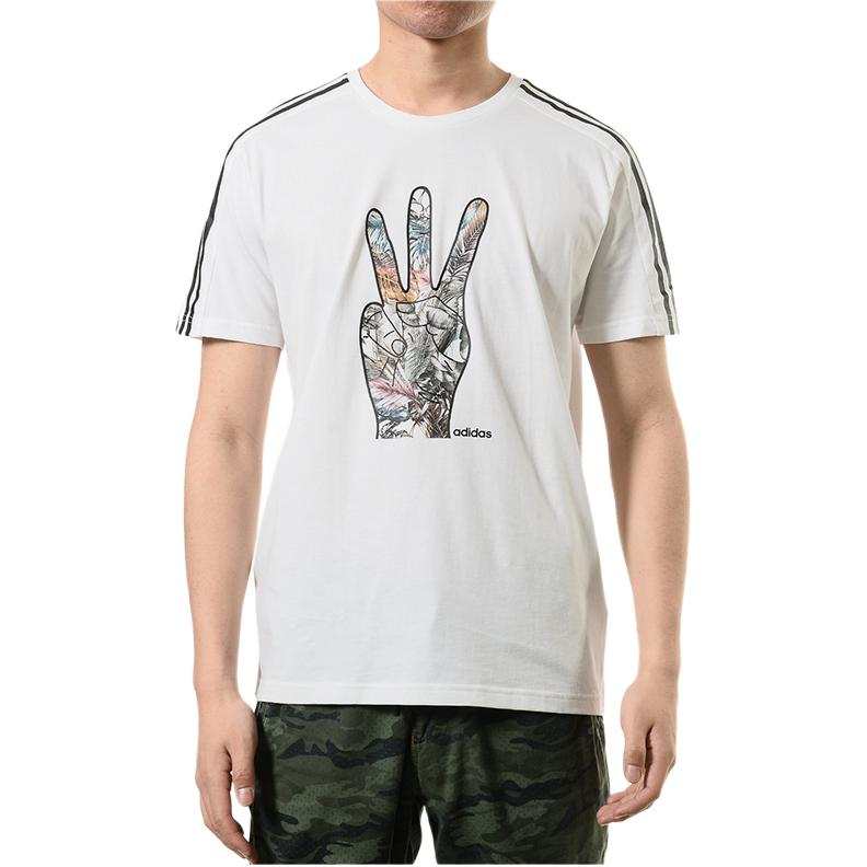 Adidas Adidas T Shirts Men's White Crew Neck Moderate