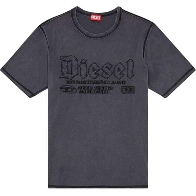 DIESEL Kids Logo embroidered T shirt