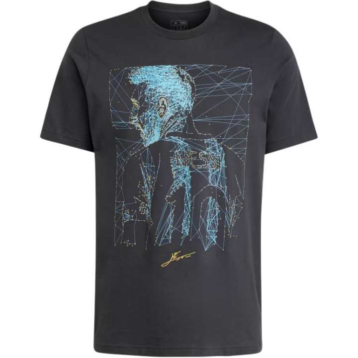 Adidas Adidas T Shirts Men's Black Crew Neck Moderate Straight Fit