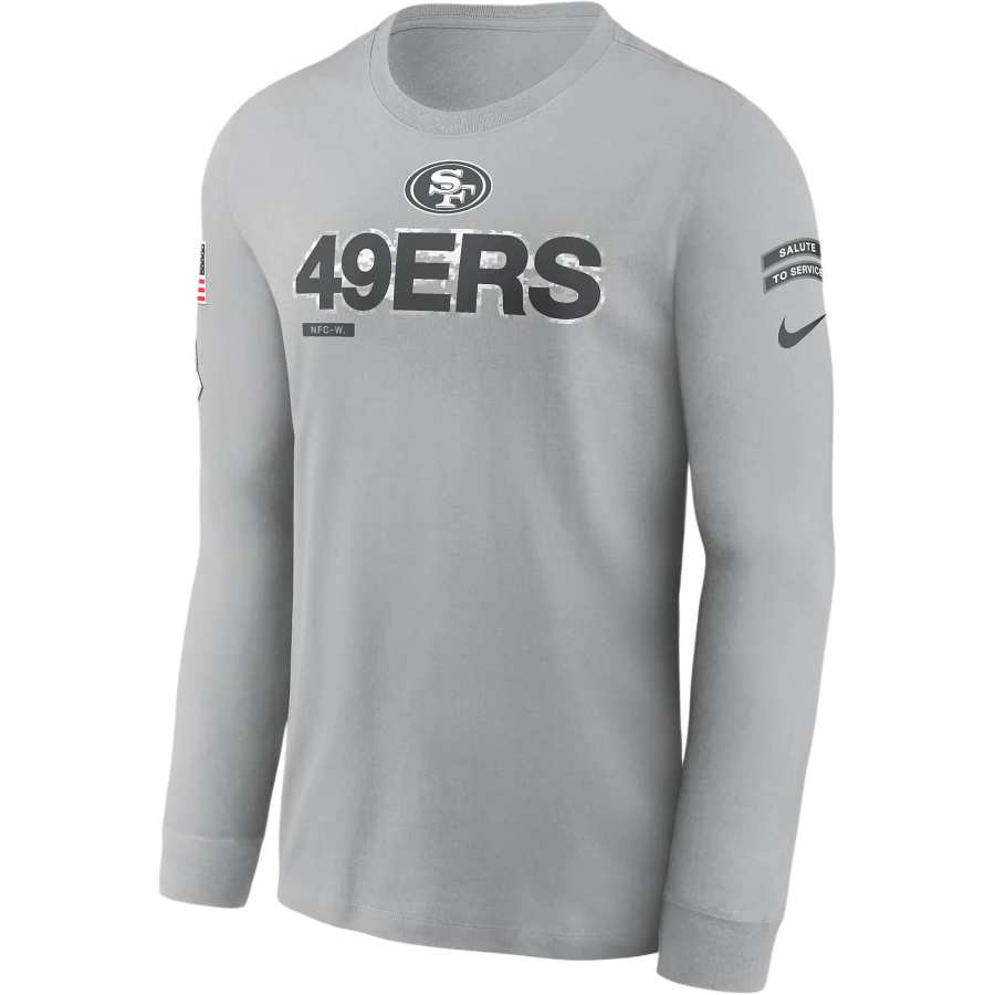 Nike Nike San Francisco 49ers Salute To Service Mascot Edge Legend Men's Nike Nfl Long Sleeve T Shirt