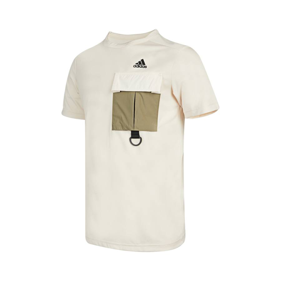Adidas Adidas T Shirts Men's Beige Crew Neck Moderate