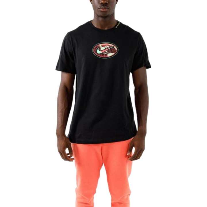 Nike Nike T Shirts Men's Black Crew Neck Moderate Straight Fit