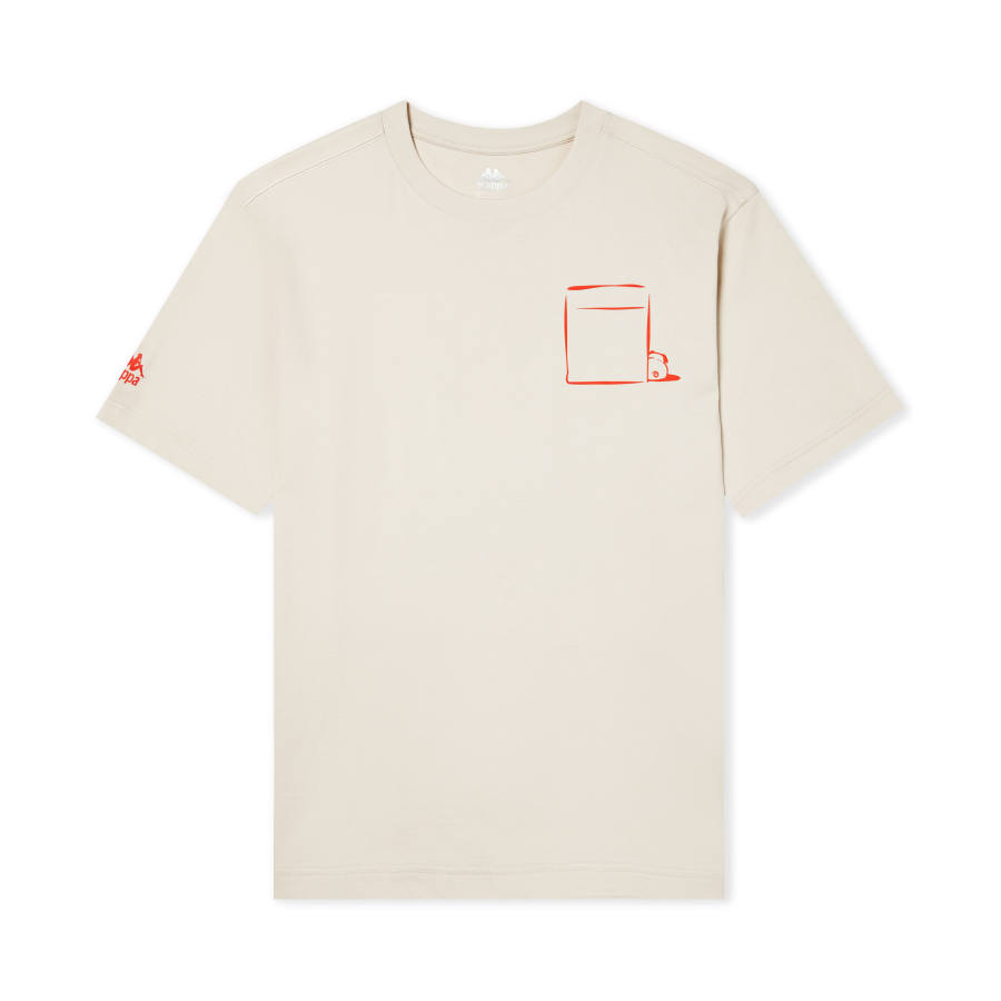 Kappa T Shirt Unisex Malt Beige Brown