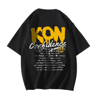 KONZEN· T Shirts Unisex Crew Neck Moderate Straight Fit