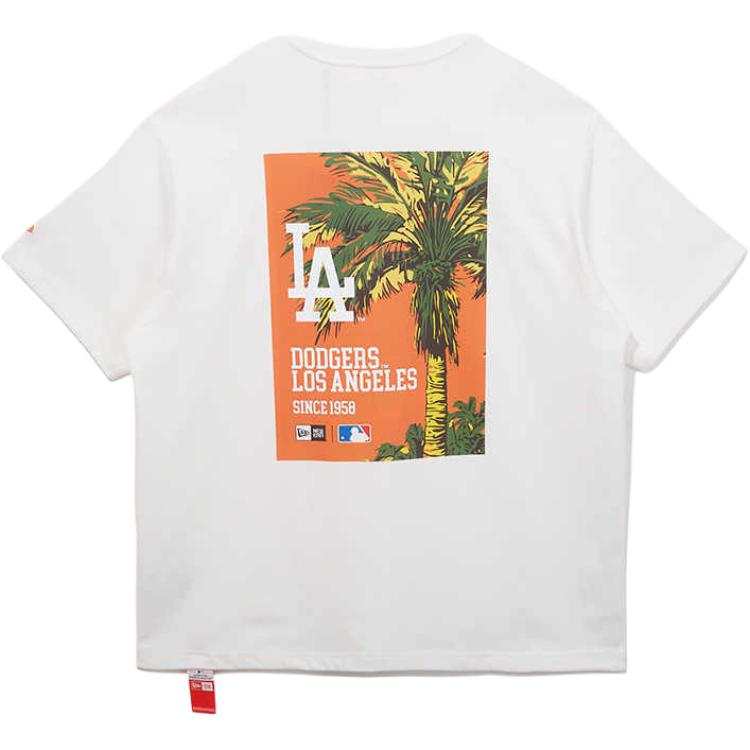 New Era T Shirts Unisex Milk White Crew Neck
