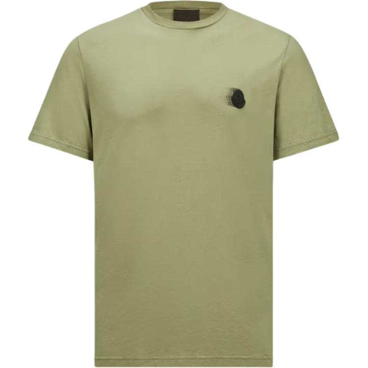 Moncler Faded Logo Motif Crewneck T Shirt