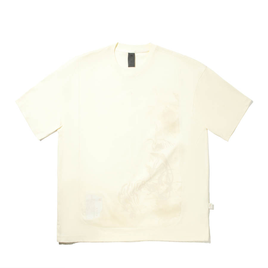 Li-Ning Li Ning x CHENGLONG,LIANMINGKUAN T Shirt Men's Papyrus White