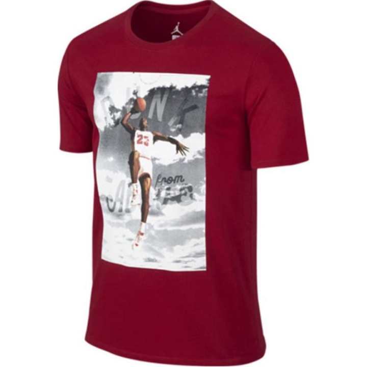 Jordan Jordan T Shirts Men's Red Crew Neck Moderate