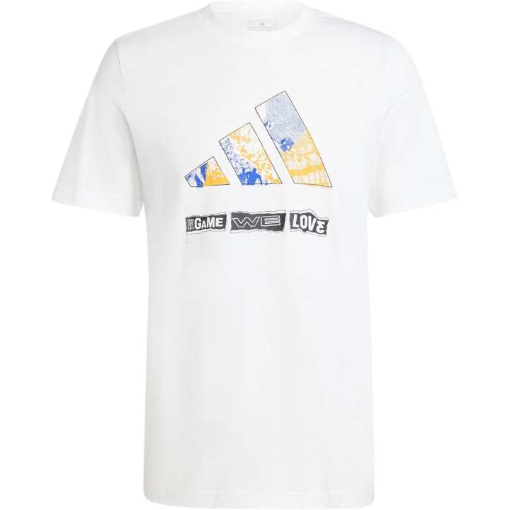 Adidas Adidas T Shirts Men's White Crew Neck Moderate Straight Fit