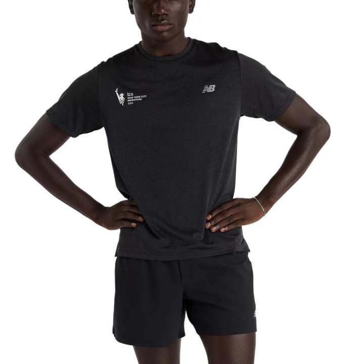 New Balance New Balance NYC Marathon AthleticsTCS ICE T Shirt Men's Black