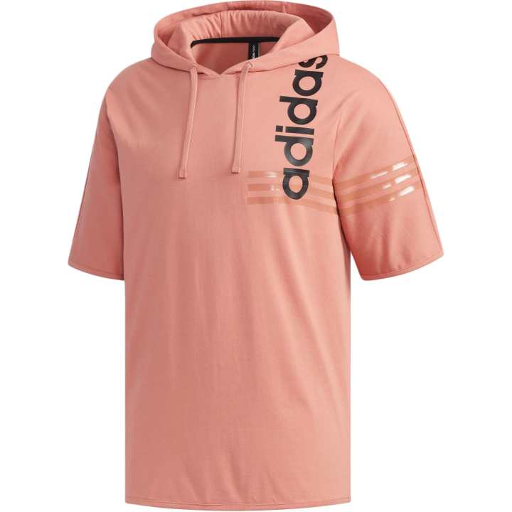 Adidas Adidas T Shirts Men's Pink Hooded Moderate