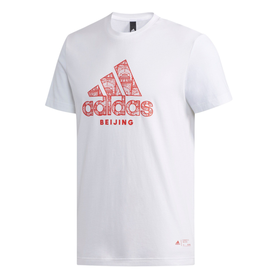 Adidas Adidas T Shirts Men's White Crew Neck Moderate