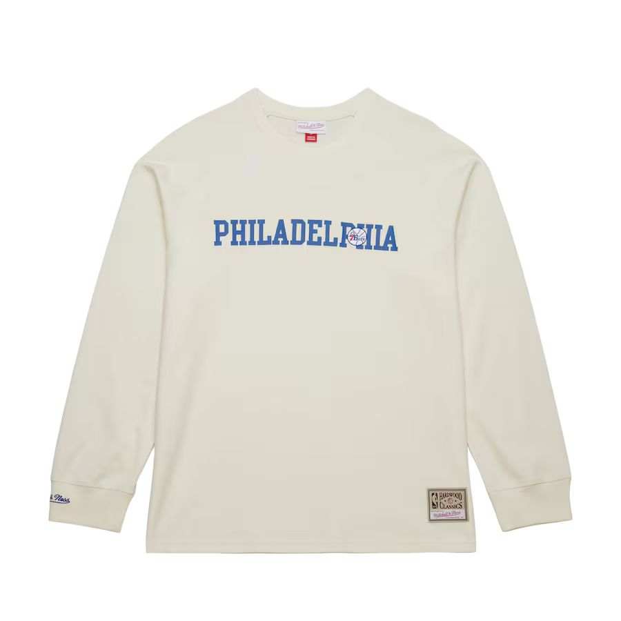 Mitchell Ness x NBA Philadelphia 76ers T Shirt Men's Cream