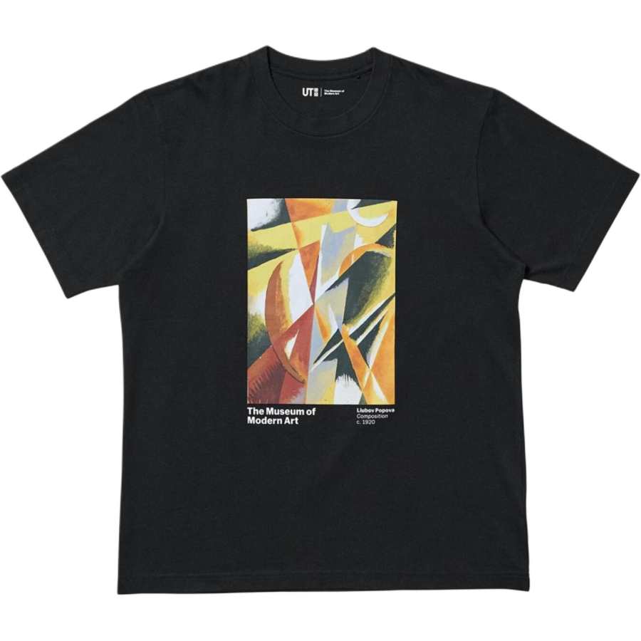 UNIQLO T Shirts Unisex Black Crew Neck Moderate