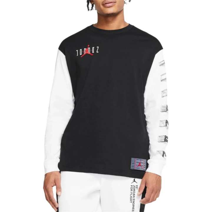 Jordan Jordan Apparel T Shirts Men's Black Crew Neck Moderate Straight Fit