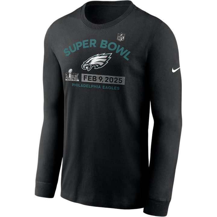 Nike Nike LogoNFL Philadelphia Eagles Super Bowl LIX Bound Team T Shirt Men's Black