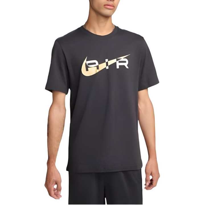 Nike Nike T Shirts Men's Black Crew Neck Moderate Straight Fit