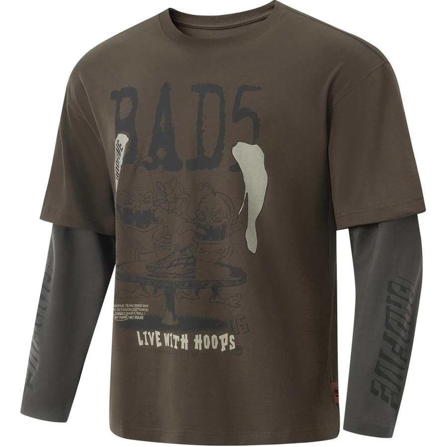 Li-Ning Li Ning Badfive T Shirt Men's Slate Umber