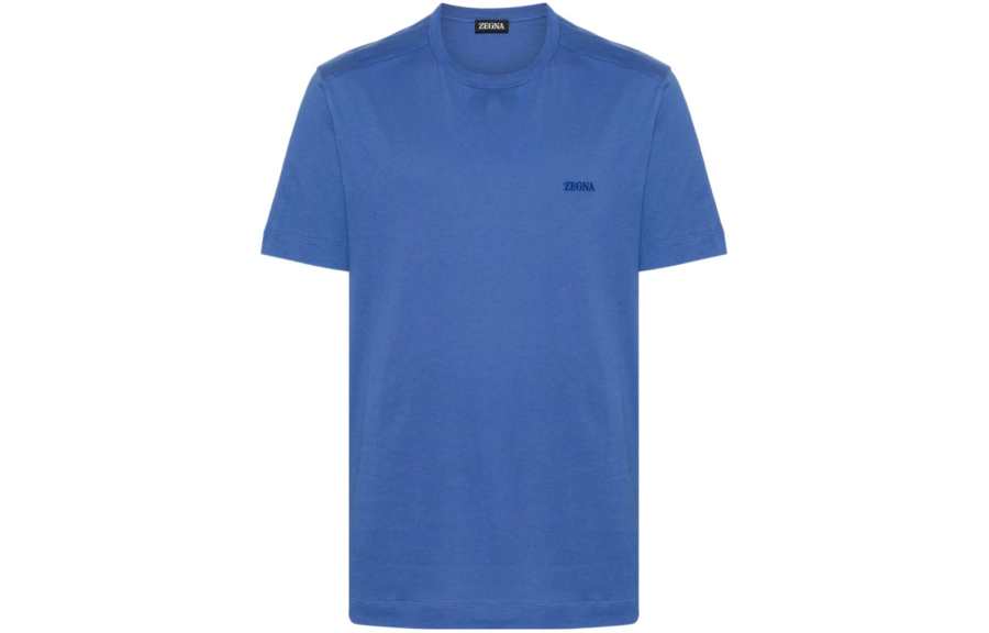Ermenegildo Zegna Logo Embroidered Crewneck T-Shirt