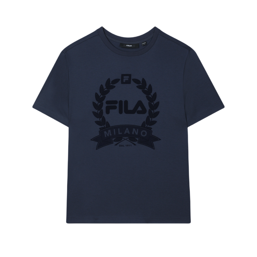 FILA T Shirts Men's Navy Crew Neck Moderate Straight Fit