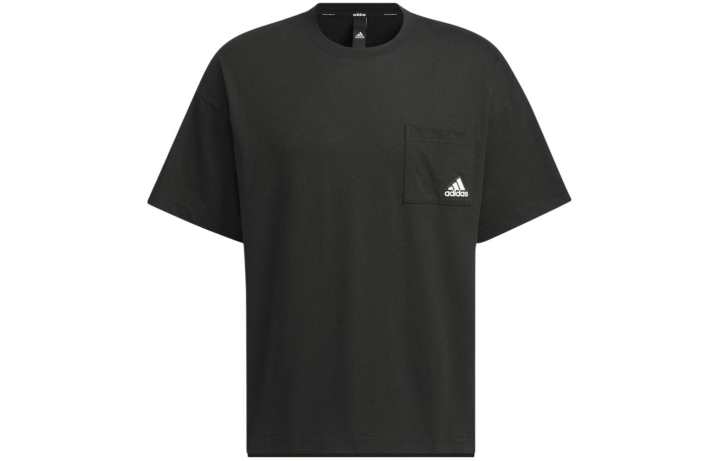 Adidas Adidas T Shirts Men's Black Crew Neck Moderate Straight Fit