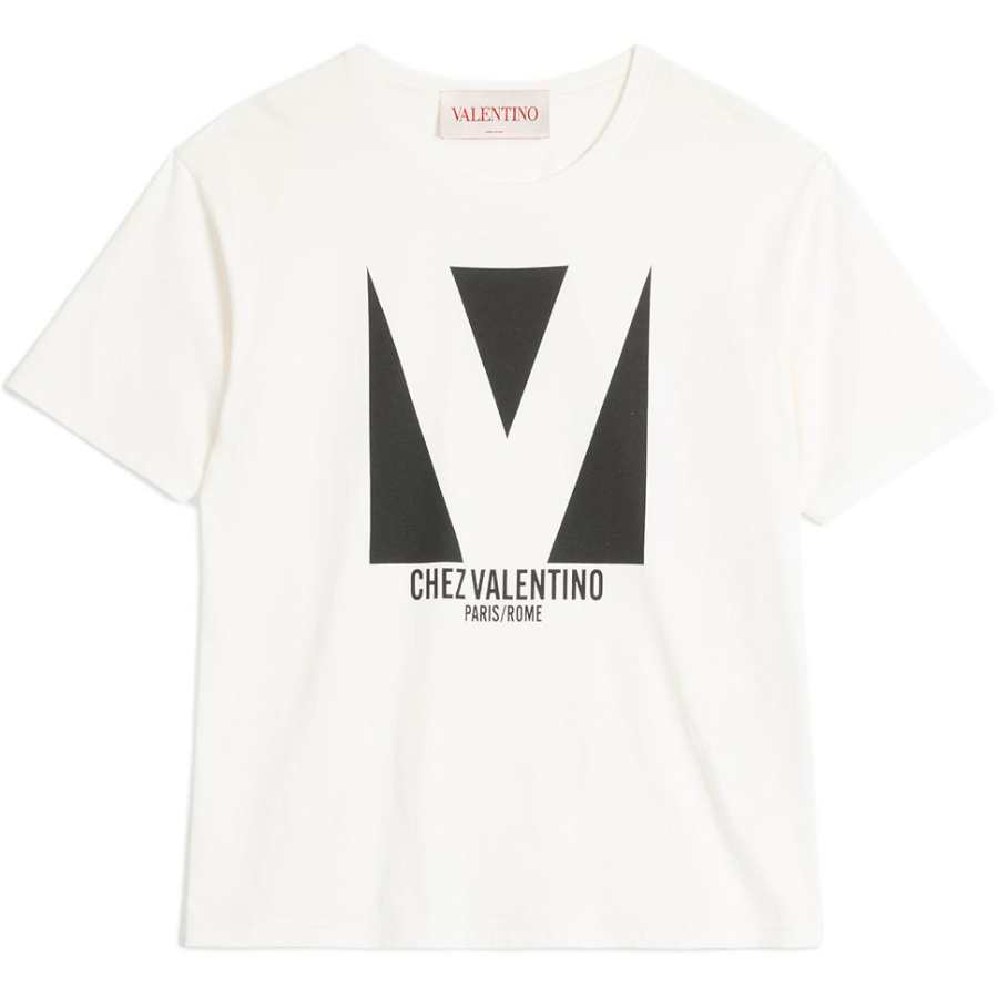Valentino Chez Valentino Printed Crewneck T Shirt