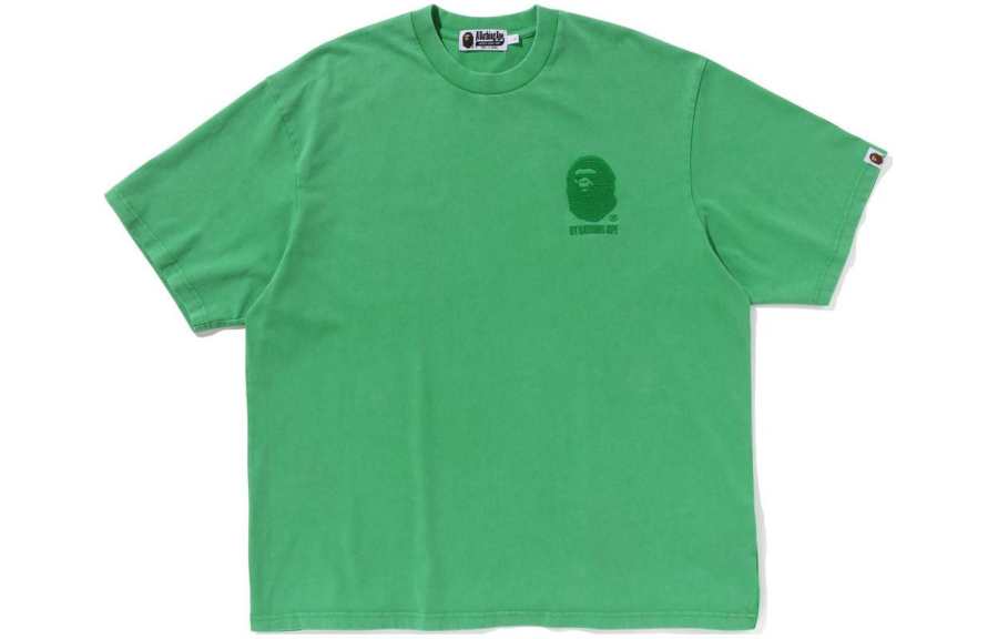 A BATHING APE Bape Ape Head One Point Acid Wash Relaxed Fit Tee