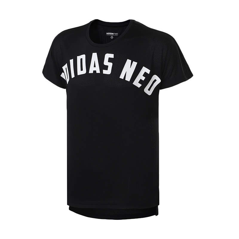Adidas Neo T Shirts Men's Black Crew Neck Moderate Straight Fit