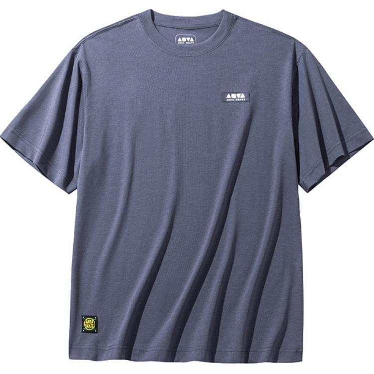 Anta Sports Life Collection T Shirt Unisex Navy Gray Blue