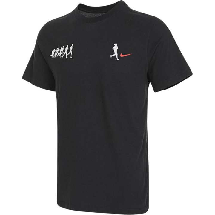 Nike Nike T Shirts Men's Black Crew Neck Moderate Straight Fit