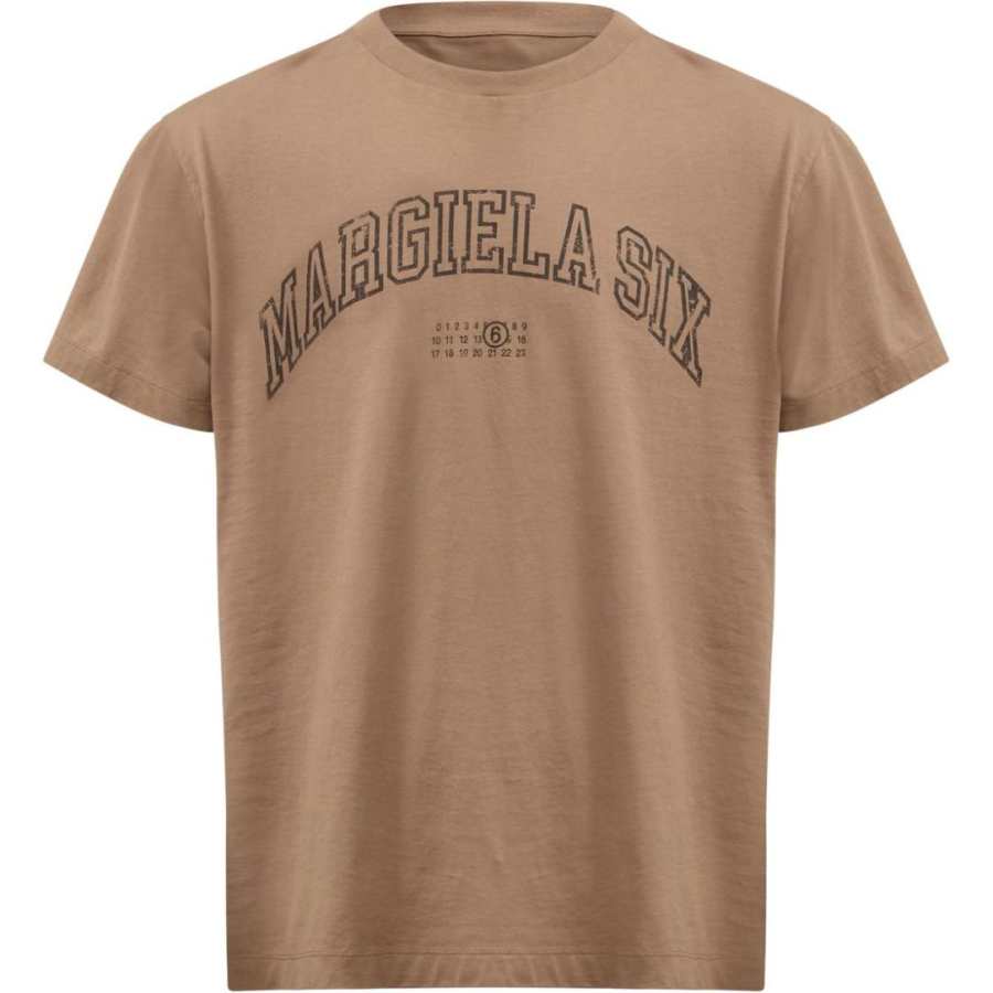 MM6 Maison Margiela SS25 T Shirt Unisex Light Brown