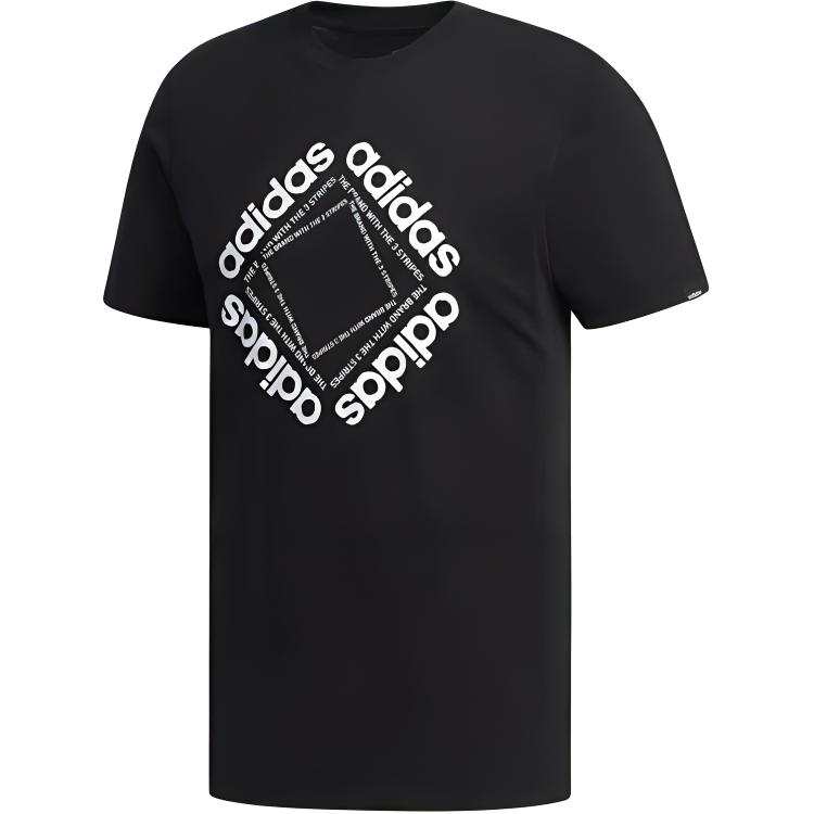 Adidas Adidas T Shirts Men's Black Crew Neck Moderate