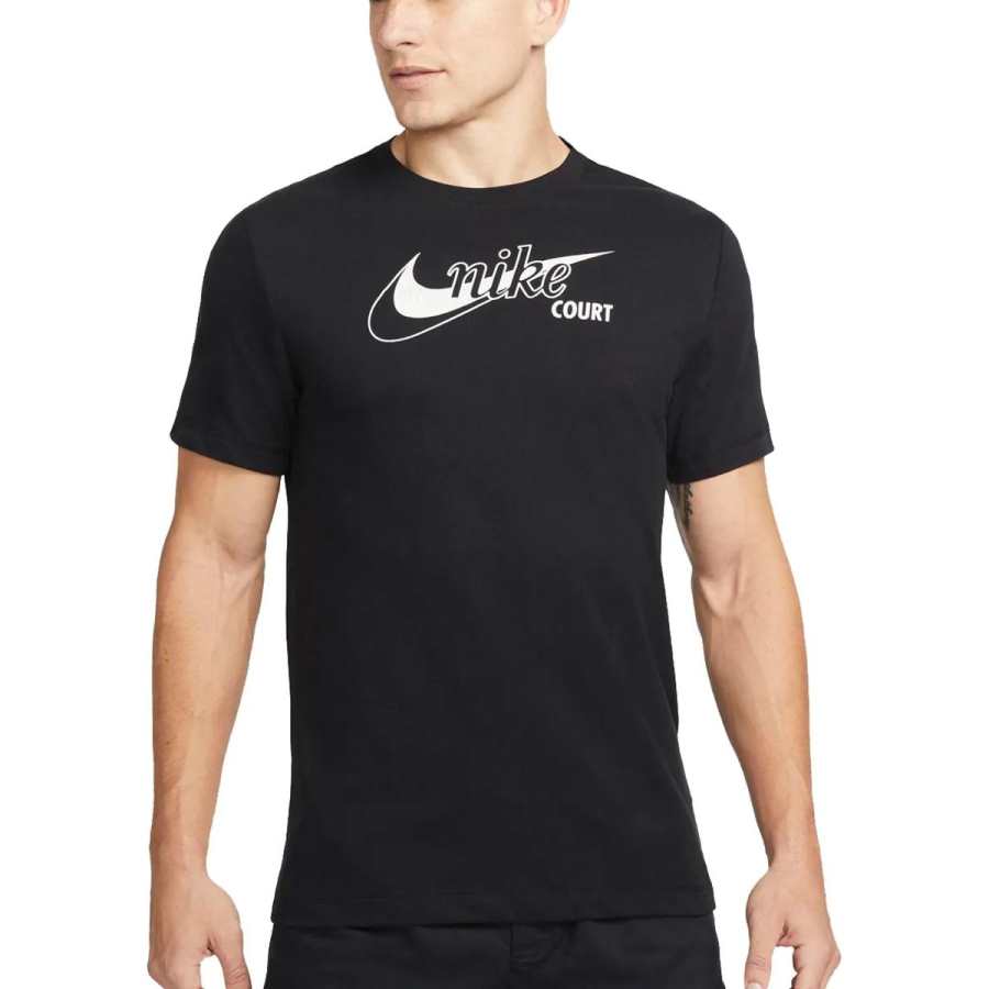 Nike Nike T Shirts Men's Black Crew Neck Moderate Straight Fit