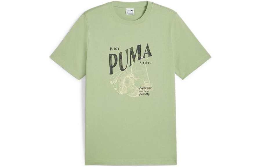 PUMA SS24 T Shirt Men's Light Green