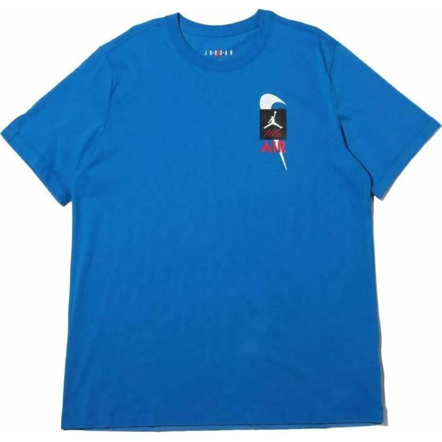 Jordan Jordan Apparel T Shirts Men's Blue Crew Neck Moderate Straight Fit