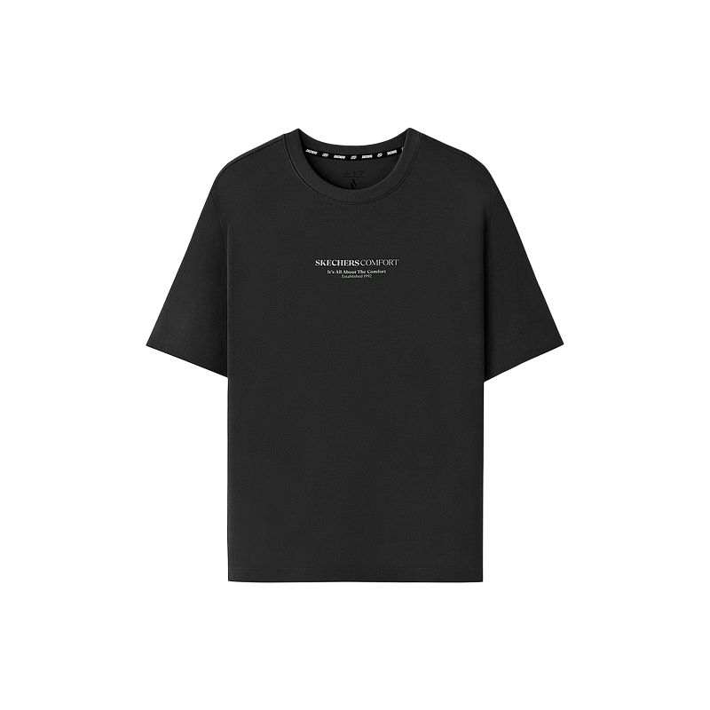 Skechers Sportlife SS25 T Shirt Unisex Carbon Black/0018