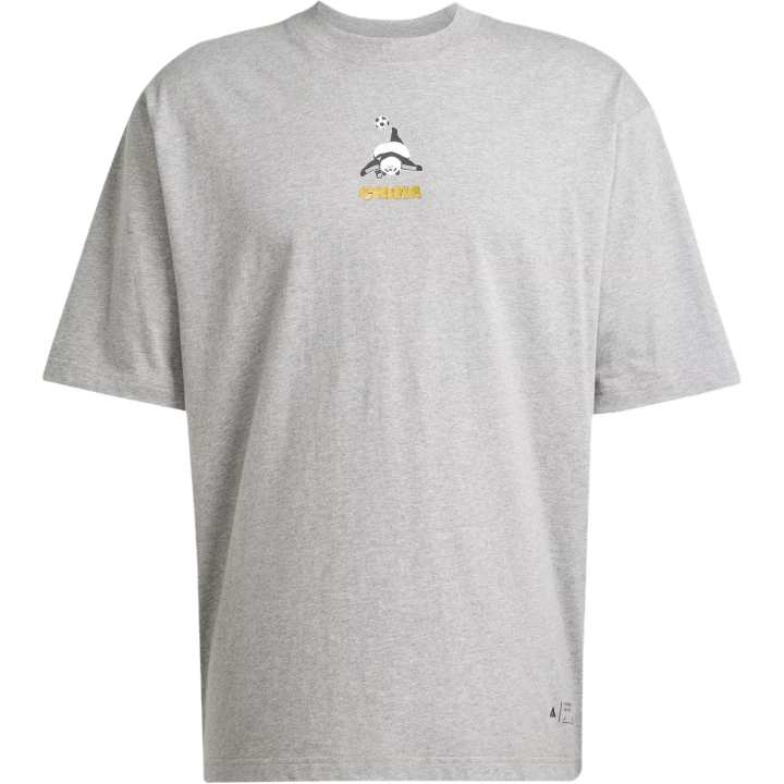 Adidas Adidas PANDA GOAL GRAPHIC T Shirt Unisex Basic Heather Gray