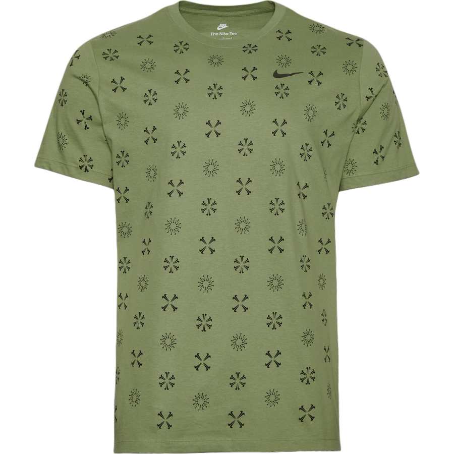 Nike Nike T Shirts Men's Green Crew Neck Moderate Straight Fit