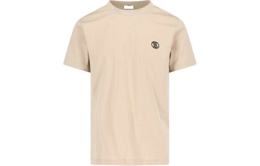 Burberry Logo embroidered Cotton T shirt