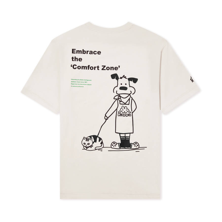 Kappa T Shirt Unisex Malt Beige Brown