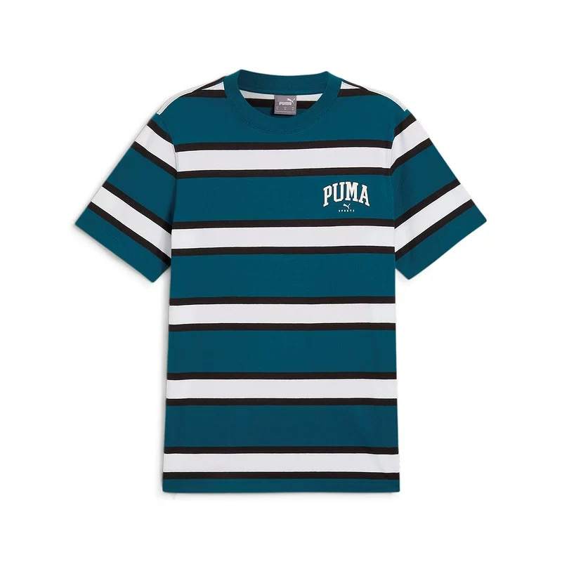 PUMA T Shirts Men's Blue Crew Neck Moderate Straight Fit